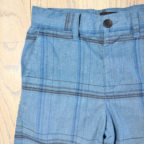 Hurley Boys Blue Plaid Flat Front Shorts Lightweight Casual Wear Size 8 / 26 - Picture 2 of 11